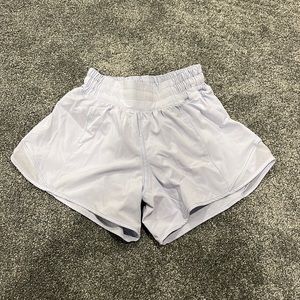 💜Lululemon hottie hot high tide shorts💜 Pastel blue/purple